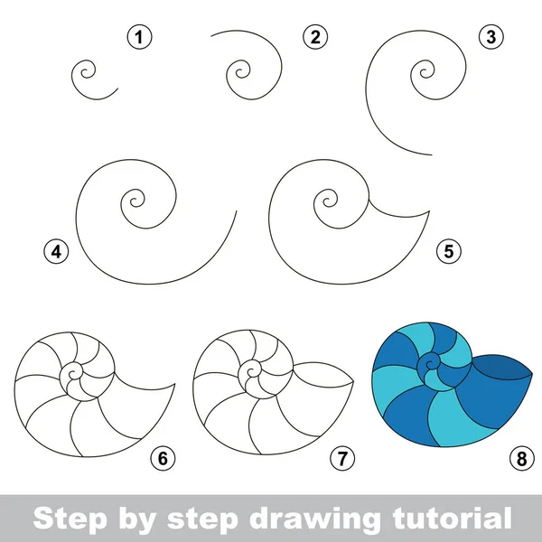 Tutorial de dibujo para niños preescolares . — Vector de stock