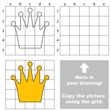 Kılavuz, basit eğitim çocuk oyunu kullanarak resim kopyalama.