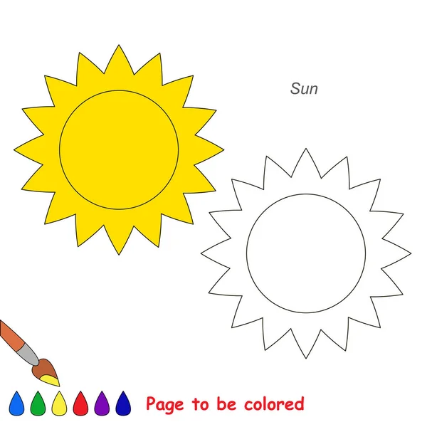 Página para ser colorido, jogo de educação simples para crianças . —  Vetores de Stock