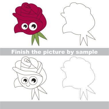 Çalışma sayfası tarafından örnek için tam bir resim çizim çocuk.