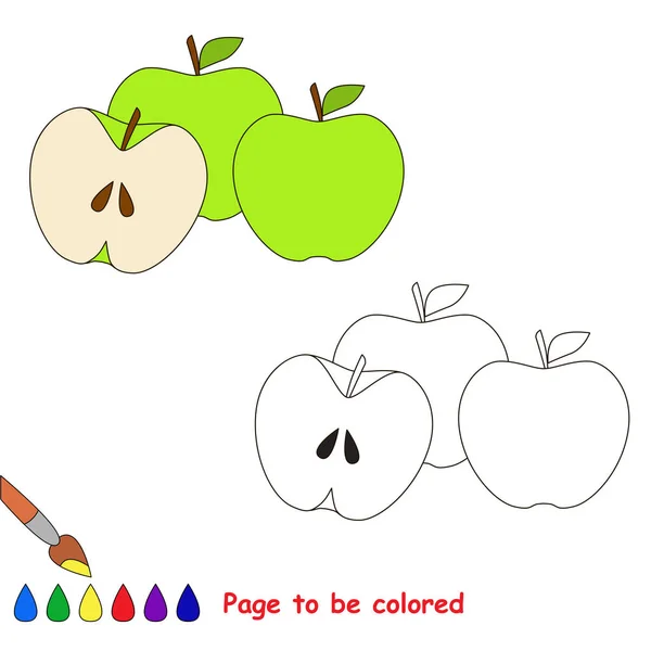 Página para ser de color, juego de educación simple para niños . — Vector de stock