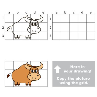 Kılavuz, basit eğitim çocuk oyunu kullanarak resim kopyalama.