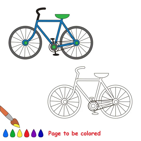 Página para ser colorido, jogo de educação simples para crianças . — Vetor de Stock