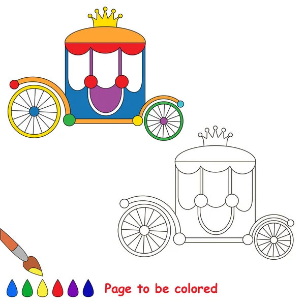Seite zum Färben, einfaches Lernspiel für Kinder. — Stockvektor