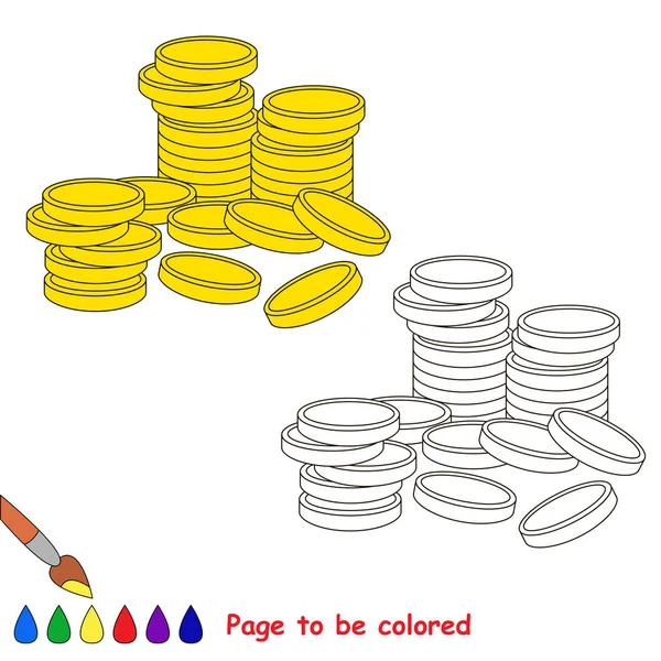 Seite zum Färben, einfaches Lernspiel für Kinder. — Stockvektor