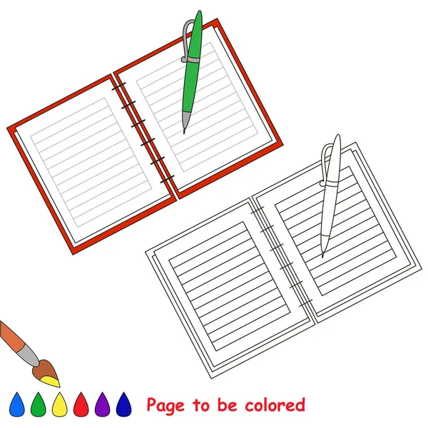 Página para ser colorido, jogo de educação simples para crianças . —  Vetores de Stock