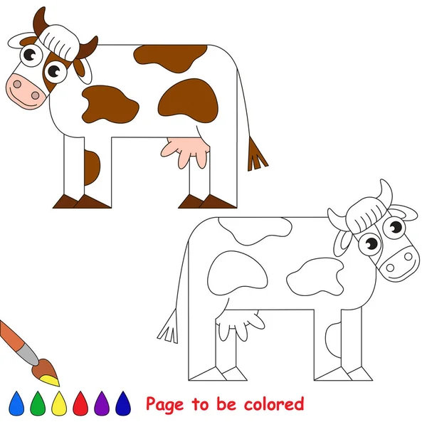 Página para ser de color, juego de educación simple para niños . — Archivo Imágenes Vectoriales