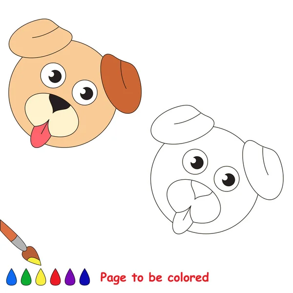 Stránka být barevné, jednoduché vzdělávací hra pro děti. — Stockový vektor