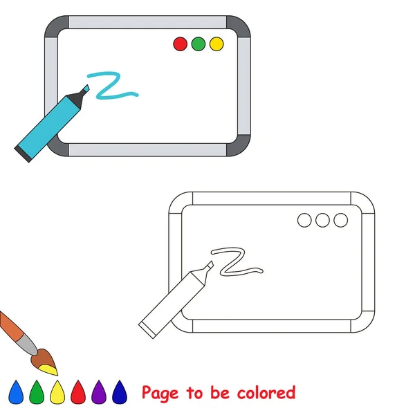Seite zum Färben, einfaches Lernspiel für Kinder. — Stockvektor