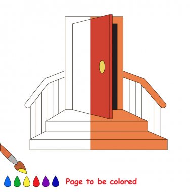 Örnek tarafından yarısı renkli olması için çocuk oyunu.