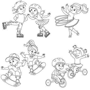 Spor çocuk, renkli, basit eğitim çocuklar için oyun olmak büyük sayfa.