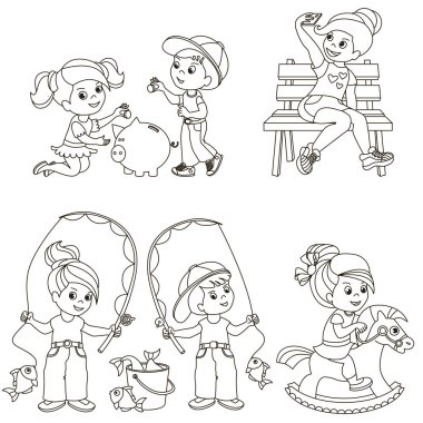 Çocuk Yaz oyunları, renkli, basit eğitim çocuklar için oyun olmak büyük sayfa.