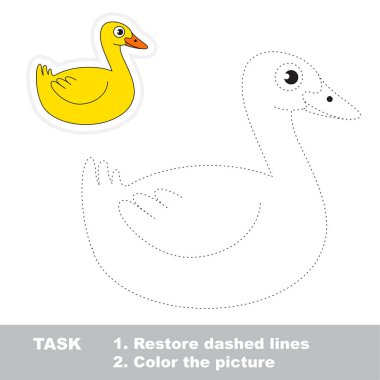 Okul öncesi çocuklar için vektör izleme eğitim oyunu.