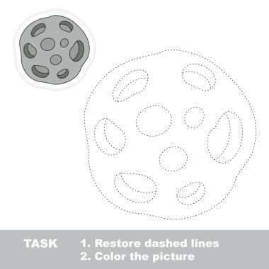 Okul öncesi çocuklar için vektör izleme eğitim oyunu.