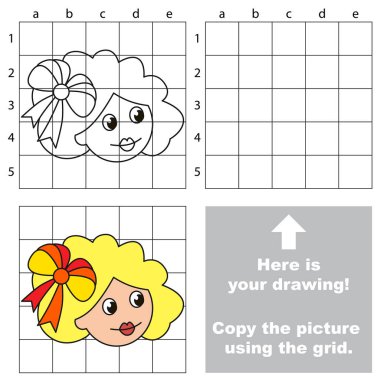 Kılavuz, basit eğitim çocuk oyunu kullanarak resim kopyalama.