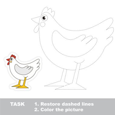 Okul öncesi çocuklar için vektör izleme eğitim oyunu.