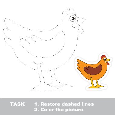 Okul öncesi çocuklar için vektör izleme eğitim oyunu.