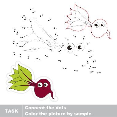 Okul öncesi çocuklar için vektör izleme eğitim oyunu.