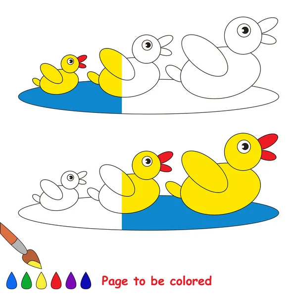 Gioco per bambini da colorare con l'esempio metà . — Vettoriale Stock