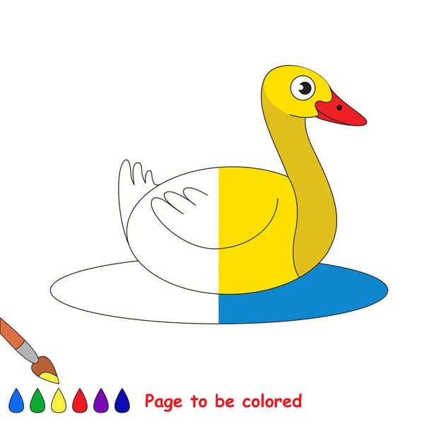 Juego de niño para ser coloreado por ejemplo la mitad . — Vector de stock