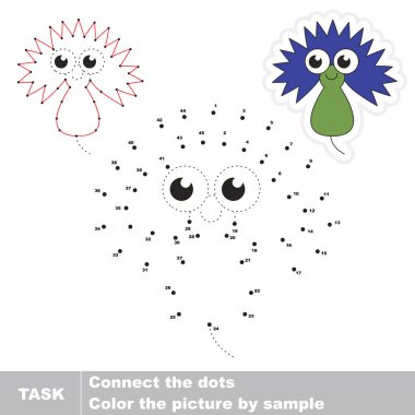 Okul öncesi çocuklar için vektör izleme eğitim oyunu.