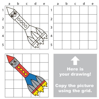 Kılavuz, basit eğitim çocuk oyunu kullanarak resim kopyalama.