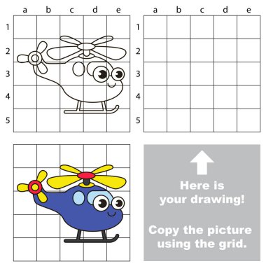 Kılavuz, basit eğitim çocuk oyunu kullanarak resim kopyalama.