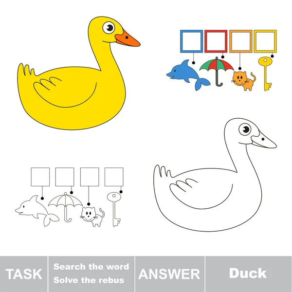 搜索隐藏的单词，简单教育孩子游戏. — 图库矢量图片