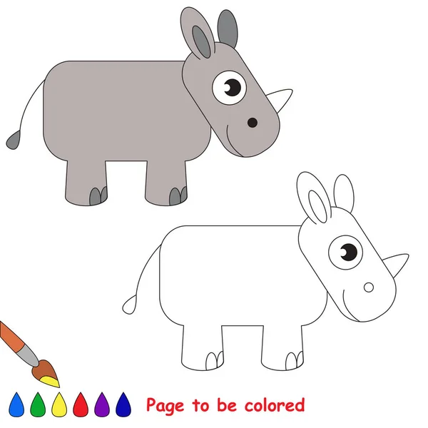 Página para ser de color, juego de educación simple para niños . — Archivo Imágenes Vectoriales