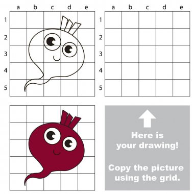 Kılavuz, basit eğitim çocuk oyunu kullanarak resim kopyalama.