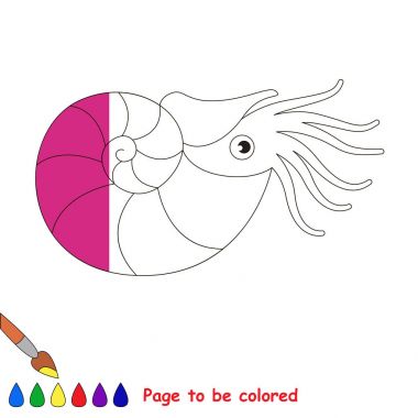 Örnek tarafından yarısı renkli olması için çocuk oyunu.