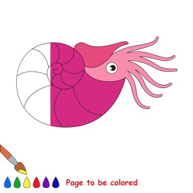 Örnek tarafından yarısı renkli olması için çocuk oyunu.