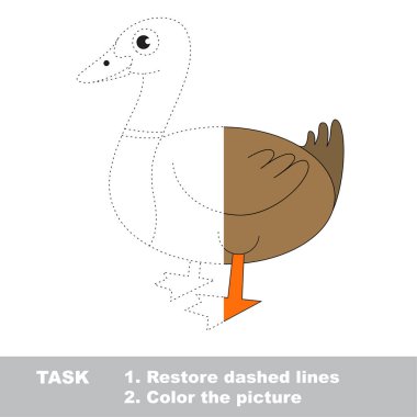 Okul öncesi çocuklar için vektör izleme eğitim oyunu.
