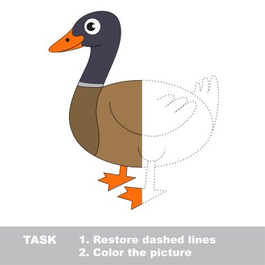 Okul öncesi çocuklar için vektör izleme eğitim oyunu.