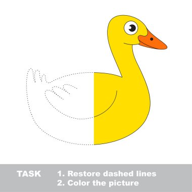 Okul öncesi çocuklar için vektör izleme eğitim oyunu.