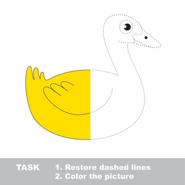 Okul öncesi çocuklar için vektör izleme eğitim oyunu.