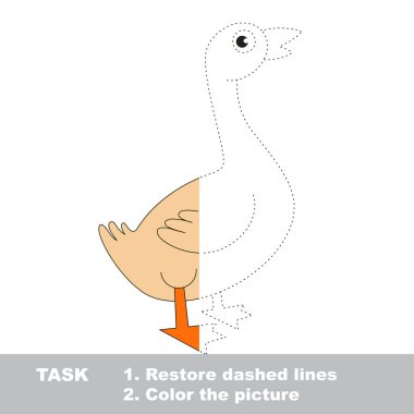 Okul öncesi çocuklar için vektör izleme eğitim oyunu.