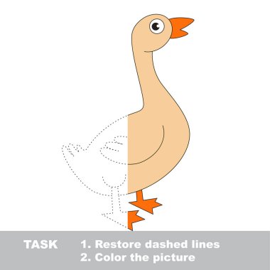 Okul öncesi çocuklar için vektör izleme eğitim oyunu.