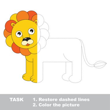 Okul öncesi çocuklar için vektör izleme eğitim oyunu.