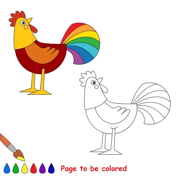 Page to be colored, simple education game for kids. — Stock Vector