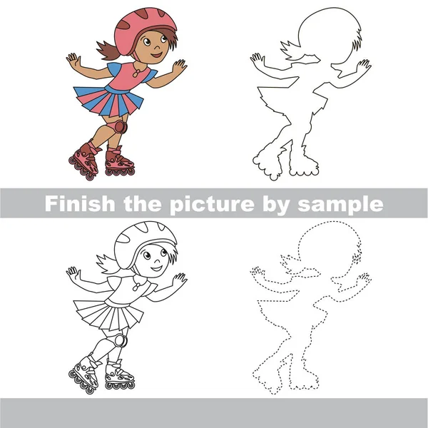 Planilha de desenho infantil para completar a imagem por amostra . —  Vetores de Stock