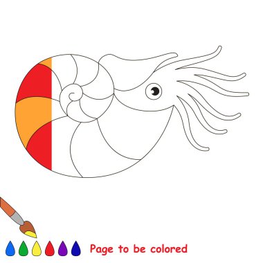 Örnek tarafından yarısı renkli olması için çocuk oyunu.