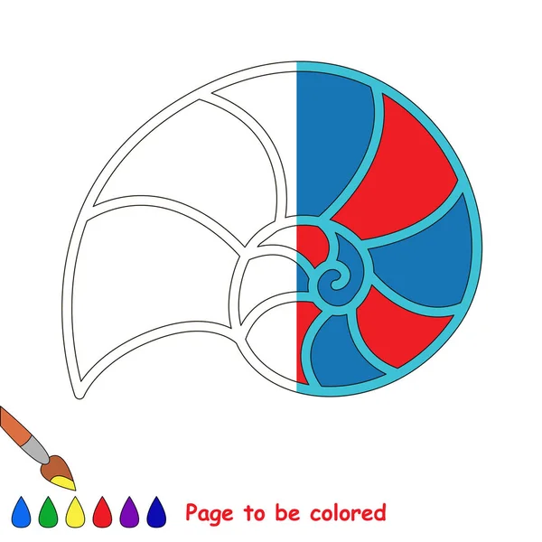 Gioco per bambini da colorare con l'esempio metà . — Vettoriale Stock