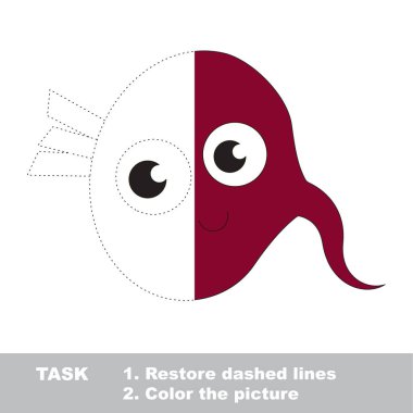 Okul öncesi çocuklar için vektör izleme eğitim oyunu.