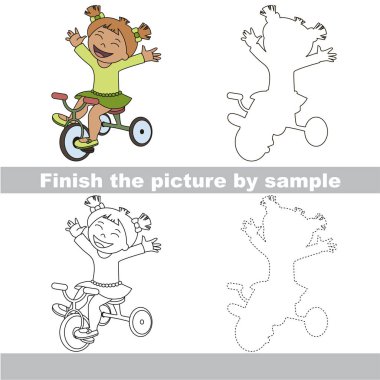 Çalışma sayfası tarafından örnek için tam bir resim çizim çocuk.