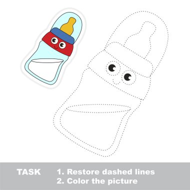 Okul öncesi çocuklar için vektör izleme eğitim oyunu.