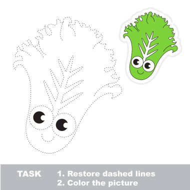 Okul öncesi çocuklar için vektör izleme eğitim oyunu.