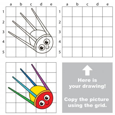 Kılavuz, basit eğitim çocuk oyunu kullanarak resim kopyalama.