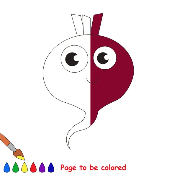 Gioco per bambini da colorare con l'esempio metà . — Vettoriale Stock