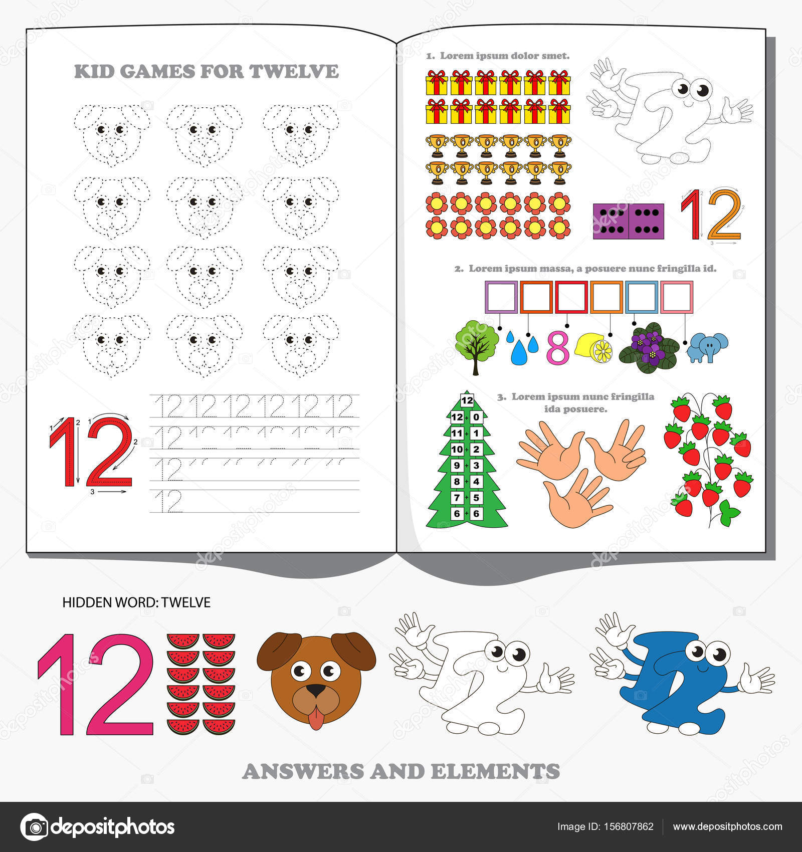 Large Game Set Figure Twelve Dot Dot Educational Game Kids Stock Vector Image By C Anna Mikhailova